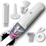 PATO Cordless Handheld Vacuum Cleaner, Mini Car Vacuum with PowerfulSuction, 1800mAh high-CapacitybatteryPortable Dust Collector Pearl White