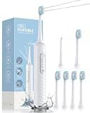 Electric Toothbrush with Water Flosser - 2 in 1 Teeth Cleaning Kit, Electric Toothbrush and flosser Combo with 3 Cleaning Modes, Portable Water flosser Design for Home & Travel (White)