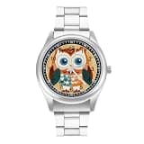 NTVOWPZO Three-Hand Analog Stainless Steel Watches for Men Easy Reader