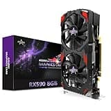 AISURIX RX 590 Graphics Card, Real 8GB, GDDR5, 256 Bit, RX 580 2304SP Pc Gaming Video Card, 2XDP, HDMI, PCI Express 3.0 with Freeze Fans Graphics Card for Gaming pc