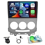 Inefala 4G 64G for Mazda 5 2005-2010 Radio CarPlay 9" Incell Touchscreen Car Stereo Android 15 Android Auto Bluetooth 5.0 GPS WiFi 15UI Backup Camera