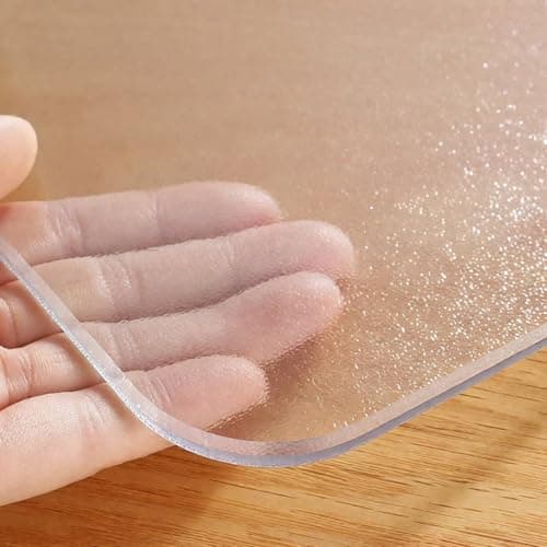 30" x 50" Clear Table Cover Protector, 2mm Thick Clear Desk Mat, Plastic Table Cover, Vinyl Table Protector, Desk Mats on Top of Desks