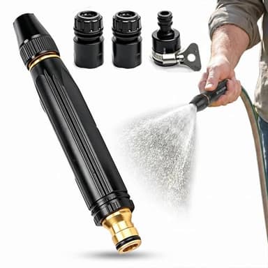 Pressure Washer Hose Adjustable Twist Hose Nozzle Jet Sweeper Nozzle Adjustable Spray, For Cleaning Yard Pets Car