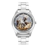 NTVOWPZO Three-Hand Analog Stainless Steel Watches for Men Easy Reader