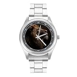 NTVOWPZO Three-Hand Analog Stainless Steel Watches for Men Easy Reader