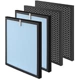 2 Pack HSP001 Filter Replacement Compatible with HATHASPACE Air Purifiers, With 4-Stages Filtration With H13 HEPA and Activated Carbon Pre-Filter