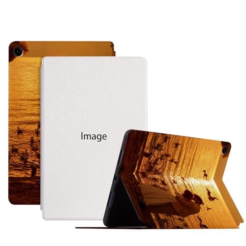 Annyojo Personalized Custom Photo Case for Samsung Galaxy Tab E Case 2015 (SM-T560/T561/T565/T567), Microfiber Protective Slim Lining Soft TPU Back Case with Auto Sleep/Wake Smart Leather Cover