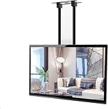 LNNW Adjustable TV Mount Bracket, Ceiling TV Mount, 2 Post Single Screen TV Mount, Tilt TV Mount for 40-80 Inch TVs for Most LED LCD Flat Curved Screen TVs & Monitors