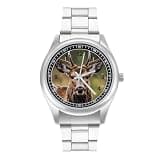 NTVOWPZO Three-Hand Analog Stainless Steel Watches for Men Easy Reader