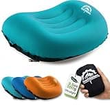 Gear Doctors 3.5oz Compact Ultralight Inflatable Camping Pillow —Inflatable Camp Pillow —Backpacking Pillows Ultralight—Camping Pillows for Sleeping, Hiking, Travel, Beach, Office, Neck, Lumper [Teal]