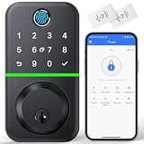 Smart Door Lock Deadbolt with Keypad: Keyless Entry Door Lock - Fingerprint Lock for Front Door - Electronic Lock with Bluetooth and APP Control
