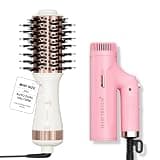 Travel Size Double Voltage Brush Dryer & 1200W Foldable Compact Hair Dryer
