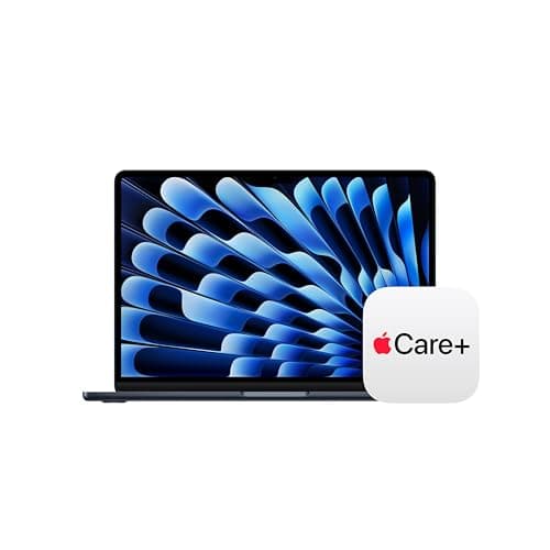 Apple 2026 MacBook Air 13-inch Laptop with M5 chip: Built for AI, 13.6-inch Display, 16GB Unified Memory, 512GB SSD, 12MP Center Stage Camera, Touch ID, Wi-Fi 7; Midnight with AppleCare+ (3 years)