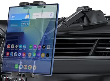 Z Fold Car Mount - [Foldable Phone Friendly] Car Dashboard Tablet Holder Powerful Suction Cup Mount, Dash Windshield Truck Stand for Galaxy Fold 7 6 5 4 3 2, Samasung Tabs, Google 9 Pro, iPad, iPhone