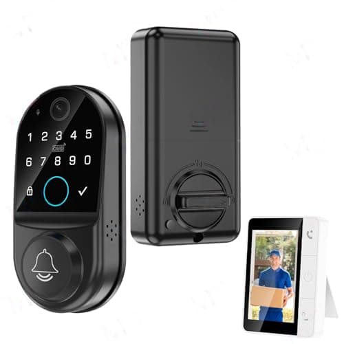 Darawf doorbell Camera Wireless with WiFi: smart Door Bell with Real time Monitoring 2 Way Talk Video doorbells Without subscriptions 1080P HD Night Vision keyless Entry Door Lock