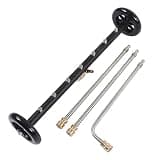 Drfeify Pressure Washer Undercarriage Cleaner 4000psi High Pressure Water Broom for Fast Cleaning of Cars and Trucks, Aluminum and Stainless Steel, 2 in 1 with 3 Extension Wands (7 Holes)