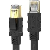 Senetem Cat 8 Ethernet Cable 100FT, 40Gbps Flat RJ45 LAN Network Cable