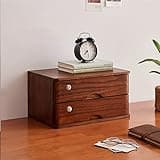 YXEDPBF Solid Wood Desktop File Cabinet nizer with Small Chest of Drawers for A4 Paper Storage (D 2 Drawer)