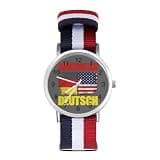 ZMYAPQO American Deutsch Flag Germany Watches for Men