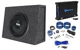 Sundown Audio SML-12 D4 Bundle: 12 in 1200W Peak / 600W RMS Shallow Subwoofer, 1 dB13 750W RMS Mono Amplifier, 1 RWK41 Amp Wiring Kit, 1 RSST12 Sealed Enclosure, 1 K1 Installation Kit, 5-Items