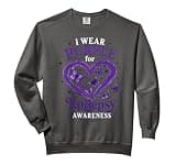 Heart Design with Purple Butterflies and Stars Comfort Colors Adult Sweatshirt