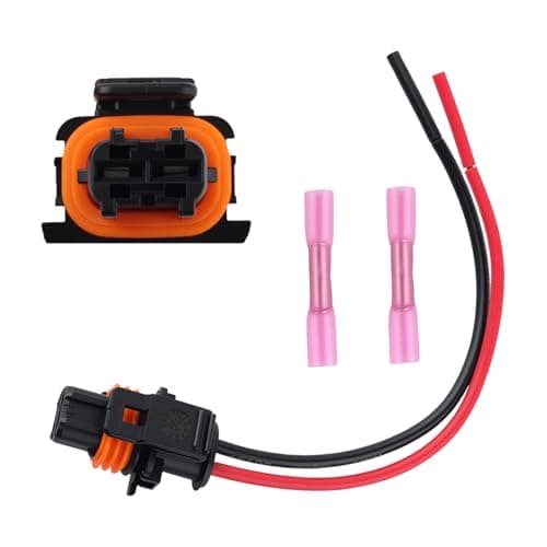 Car Alternator Connector with Terminals,2-pin Alternator Pigtail Connector Replacement OEM 25877026,Essential Alternators Plug Pigtail Harness Compatible with Cadillac Chevrolet GMC