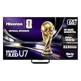 Hisense 65" U7 Mini-LED ULED 4K UHD Best Premium Gaming HDR Smart Fire TV (65U7SF, 2026 New) - Hi-QLED, Native 165Hz, VRR 330, Dolby Vision IQ · Atmos, IMAX Enhanced, Anti-Reflection, 2.1.2 Ch, Alexa+