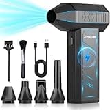 JVSCAM X3 Compressed Air Duster - Electric Air Duster with Brushless Motor,3 Gear Adjustable - Mini Air Blower- Rechargeable Air Duster for PC, Keyboard, Car,Outdoors,Home,Snow and Leaves Clearing