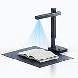 Portable Scanner, Portable 13MP Book Scanner Flatten Curve Technology Capture Max A3 Document Fast Scan for Office Library School