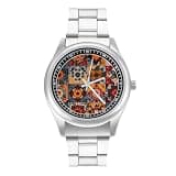 NTVOWPZO Three-Hand Analog Stainless Steel Watches for Men Easy Reader