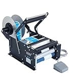 SENODON Round Bottle Labeling Machine,Sticker Label Printer Packing Machine with Foot Pedal,Electric Bottle Labeler for Round Glass Plastic Metal Bottle etc, At 30 Times/Minute