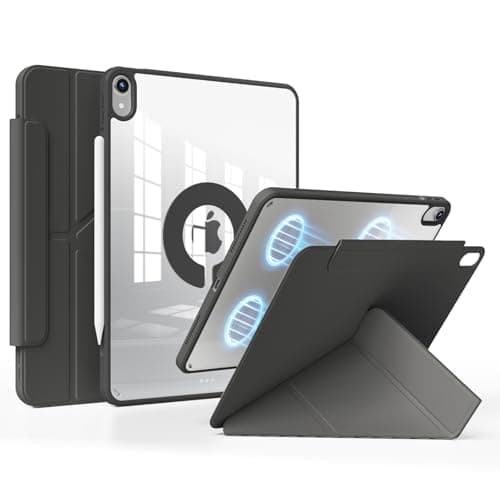GKABXY Case for iPad Air 11 inch M4/M3/M2 (2026/2025/2024) & iPad Air 5th/4th Generation 10.9 inch (2022/2020), Trifold & Y Stand Case with Pencil Holder, Removable Magnetic Cover (Black)