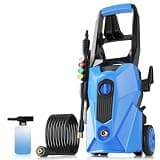 Pressure Washer 2000PSI, Portable Power Washer with 4 QC Nozzles and Soap Bottle, Cleaner Machine for Cars/Home/Driveways/Patios/Decks/Fences, Blue