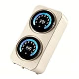 Dual-Tank Mini Washing Machine, Portable Underwear Washer Dryer, Touch Control, White(White Desktop)