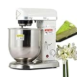 GSHSHOU Multi-Function Commercial Food Mixer, 500W Baking Stand Mixer, 3 Speeds Adjustable, with Stainless Steel Bowl, Dough Hook, Whisk & Beater, for Bakery Pizzeria Restaurant 5L