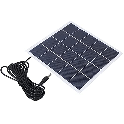 CHEOTIME Mini 5V 4W USB Solar Panel, Portable 3.7V Battery High Efficiency Monocrystalline Solar Panel with DC Interface Charging for Cellphone Camera Fan Camping Lantern