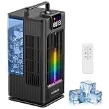 Mini Portable Air Conditioner Cooler: 2000ml Air Cooling Fan with 120°Oscillating - 3 Mist Modes & 4 Speeds, RGB Night Light, 1-8H Timer Remote Control - Portable Small AC for Bedroom, Room, Desk