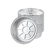 Air Fryer Sheets Liners 50 Pieces Aluminum Foil Inserts, Round Oil-proof Basket Liner For Bakeware Microwave Toaster