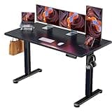 ErGear Height Adjustable Electric Standing Desk, 55 x 28 Inches Sit Stand up Desk, Memory Computer Home Office Desk, Black