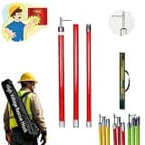 Yellow/Red/Green Epoxy Resin Insulated Hot Stick for Live-Line Work, Spliceable Hotstick Rescue Hook with Storage Bag, Portable High Voltage Safety Hook(Green,3.0m 3-Section 35kv)