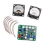 Backlight Adjustable Volume Unit Meter Head Meter Panel with Preamp Driver Board & Connection Cable for Power Amplifier Preamp
