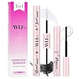 WLFRHD Lash Cluster Glue, Waterproof Lash Bond and Seal with Lash Glue Remover Kit for Lash Clusters, Long Lasting Eyelash Adhesive, Quick Removal for Eyelash Extensions, Black (5ml+5ml)