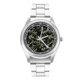 NTVOWPZO Three-Hand Analog Stainless Steel Watches for Men Easy Reader