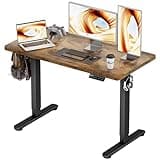 BIZUM Standing Desk Electric Adjustable Computer Desk-Stand up Desk Office Gaming Home Office Memory Desks 48x24 inches Black Frame/Rustic Brown Top