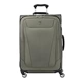 Travelpro Maxlite 5 Softside Expandable Luggage with 4 Spinner Wheels, Lightweight Suitcase, Men and Women, Slate Green, Checked-Medium 25-Inch