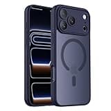 Symcele Designed for iPhone 17 Pro Case, Compatible with MagSafe, [Camera Protection] [15FT Military Drop Protection] Shockproof Translucent Matte Anti-Slip Phone Case, 6.3", Deep Blue