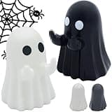 ECGER Halloween Decor Indoor Ghost Figurine - Finger Ghost Statue Ornaments, Vintage Halloween Decorations, for Horror Spooky Cute Table Desk Home Inside Decoration(2 Pack, Black+White)