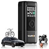 WARWOLF 160PSI Tire Inflator Portable Air Compressor, Electric Air Pump for Car Tires with Pressure Gauge, Dual Power 12V DC, LED Light, Auto Shut-Off, Tire Pump for Auto, Motorcycle, Bicycle, Balls