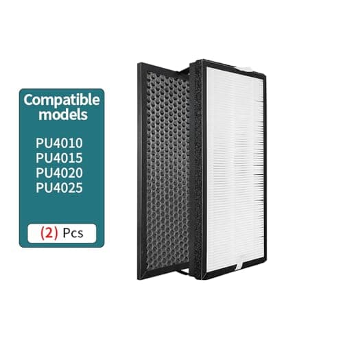 Replacement Filter Kit ，Compatible For Rowenta，Compatible For Intense， Pure 4010 PU4015 PU4020 PU4025 Air Purifier, Part Number XD6074U0 XD6075 filter