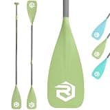 rillrun SUP Paddle - Paddle Board Paddle 4 Piece Stand Up Paddleboard Paddles Lightweight Floating Kayak Paddle - Light Blue - Light Green - Lake Green